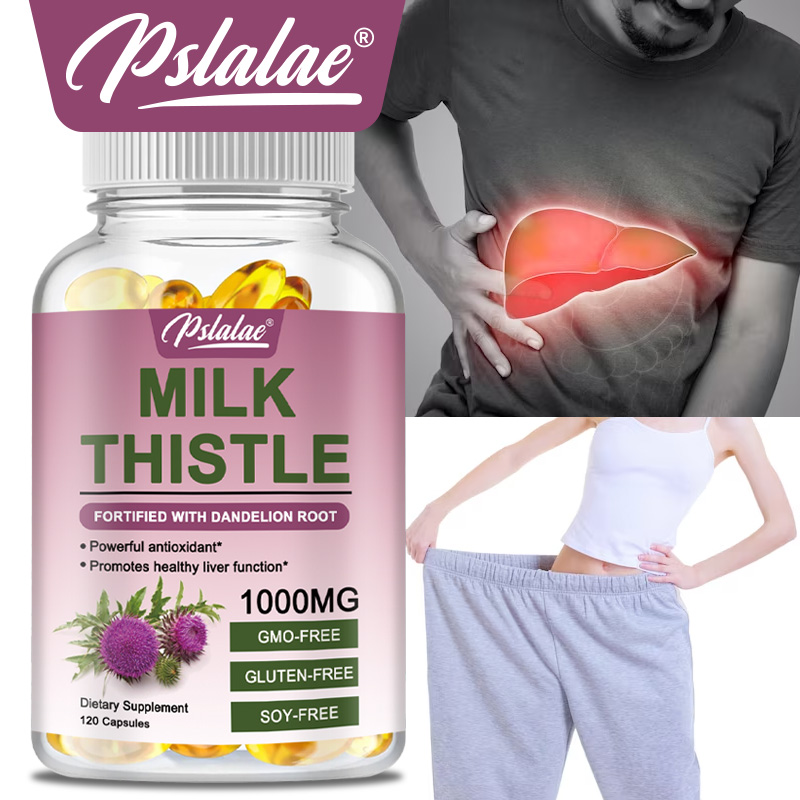 Milk Thistle Silymarin - อาหารเสริม Thistle นมธรรมชาติ - รากซิลิมารินและดอกแดนดิไลอันที่อุดมไปด้วย การทําความสะอาดดีท็อกซ์