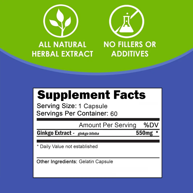 สารสกัดแปะก๊วย 550 มก. บำรุงสม - Ginkgo Biloba Extract บทวิจารณ์และราคา