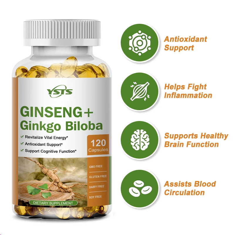 แคปซูลโสม + แปะก๊วย - พรีเมียม - Ginkgo Biloba Extract บทวิจารณ์และราคา