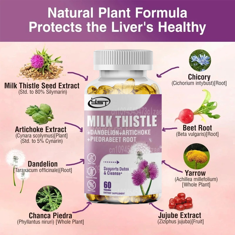 อาหารเสริมมิลค์ธิสเทิลที่มีส่ว - Milk Thistle Silymarin บทวิจารณ์และราคา